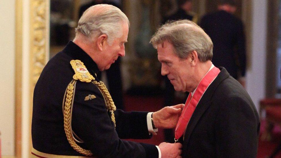 Hugh Laurie with Prince Charles