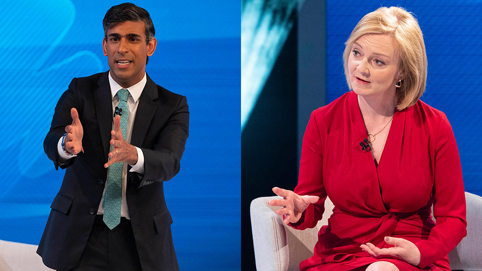 Rishi Sunak and Liz Truss