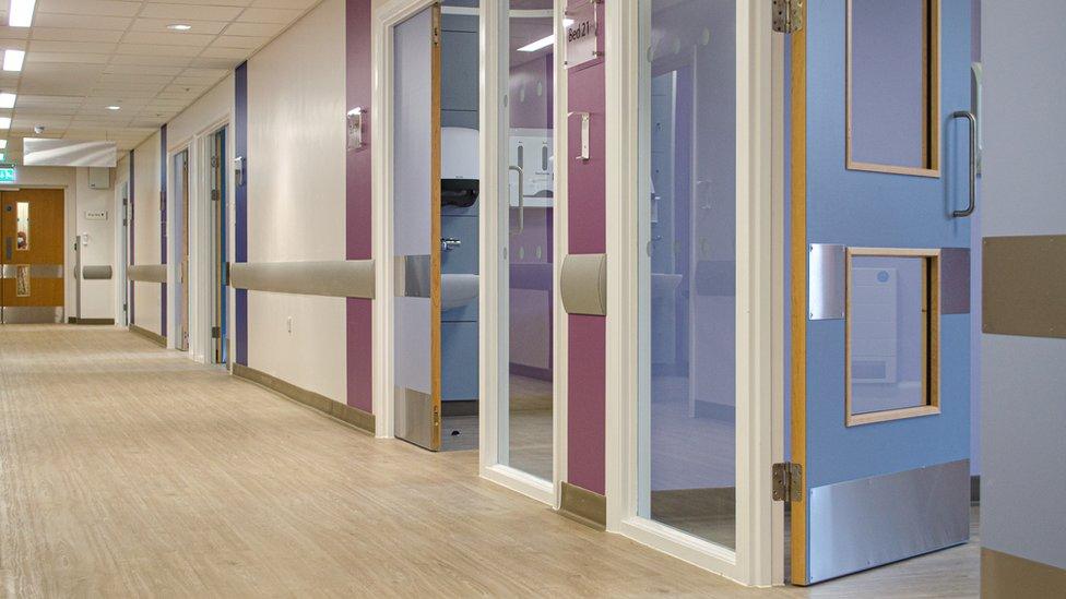 Hospital room doors