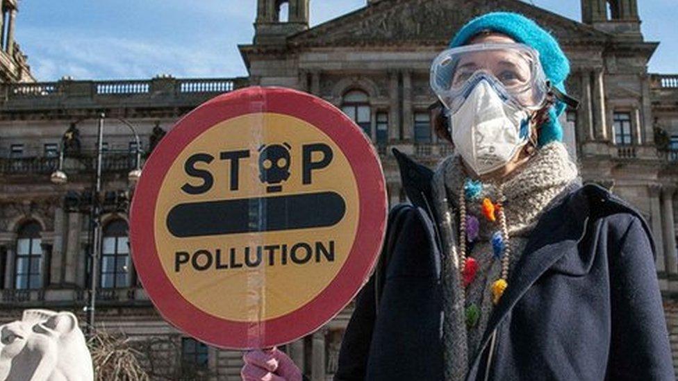 protester in Glasgow