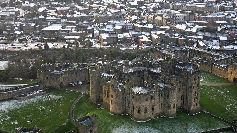 Alnwick Castle in Northumberland