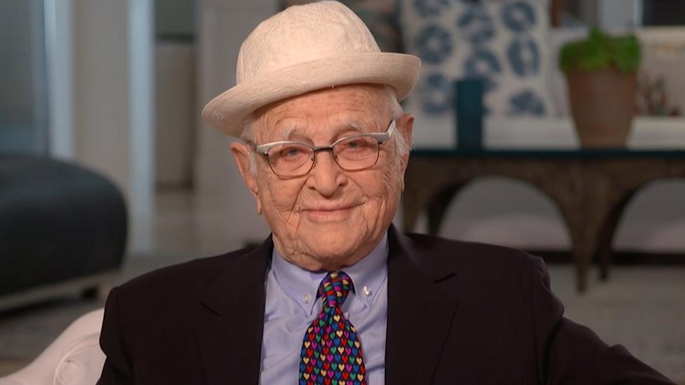 Norman Lear, winner of the Carol Burnett Award, speaks during the 78th Annual Golden Globe Awards broadcast on February 28, 2021.