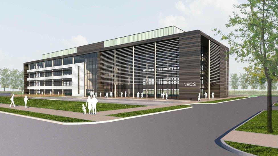 CGI of new Ineos headquarters at Grangemouth