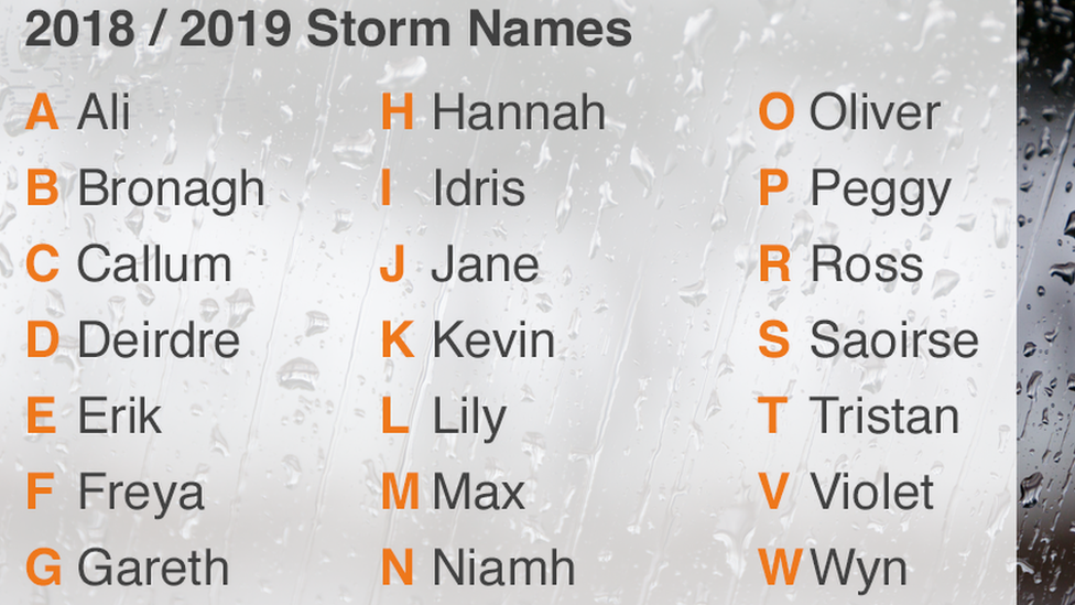 Storm names