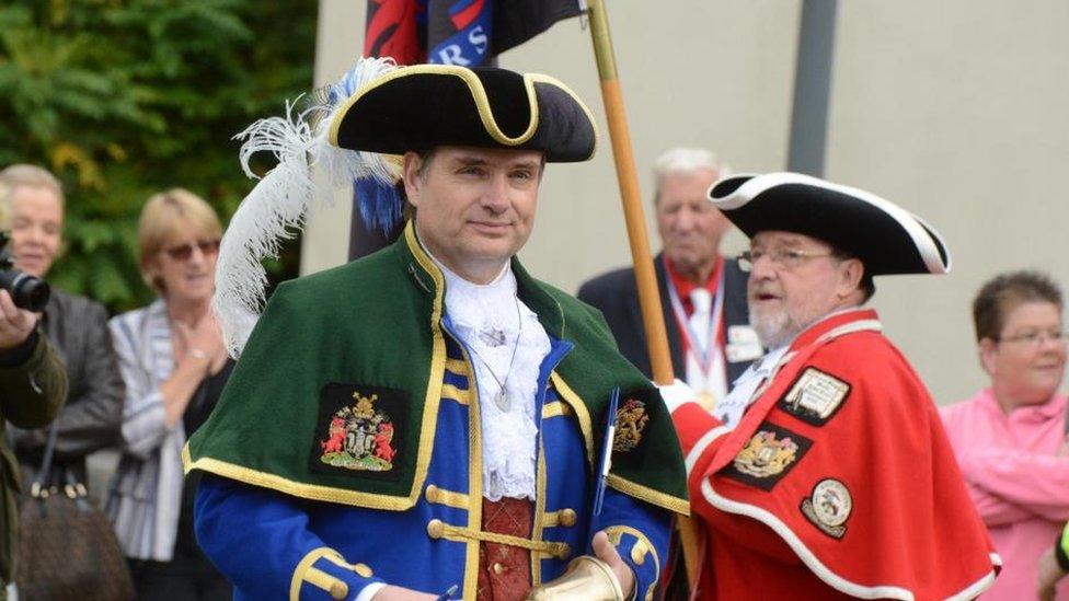 Calne town crier Mark Wylie