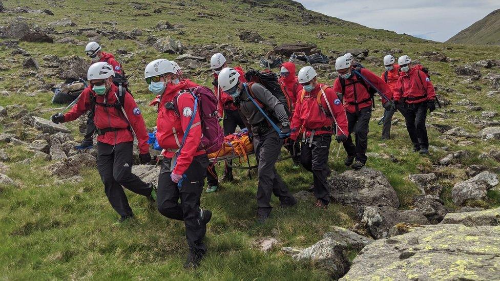 Wasdale MTR carrying out a rescue from Styhead