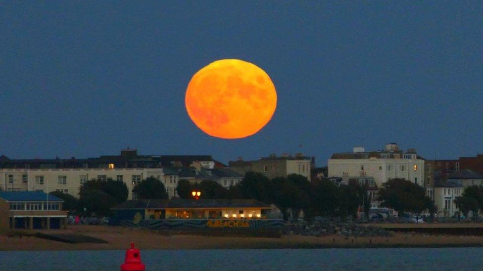 Hunter's Moon over Southsea