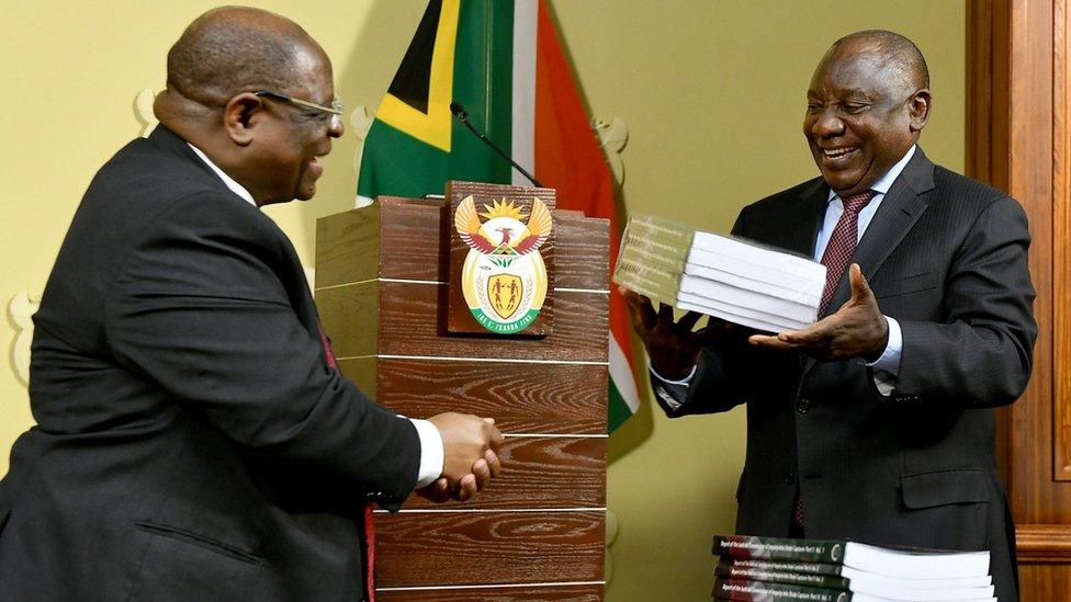 South Africa President Ramaphosa Zondo Commission, Johannesburg - 22 Jun 2022