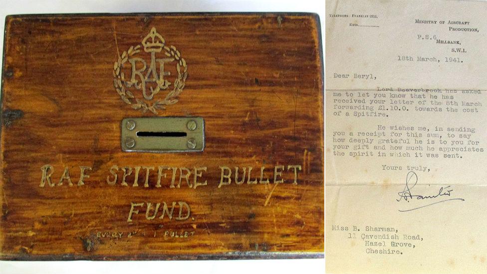 Spitfire fund box and thank you