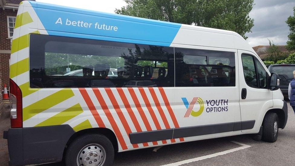 Youth Options minibus