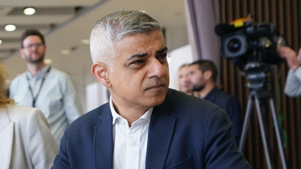 Photo of Sadiq Khan during a visit to London Stadium last week.