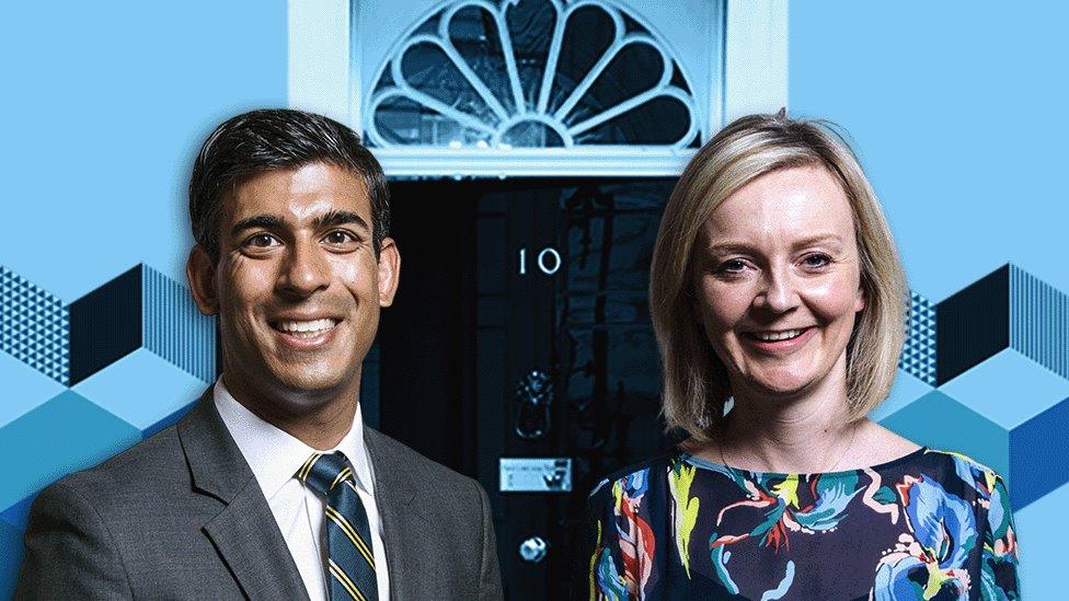 Rishi Sunak a Liz Truss