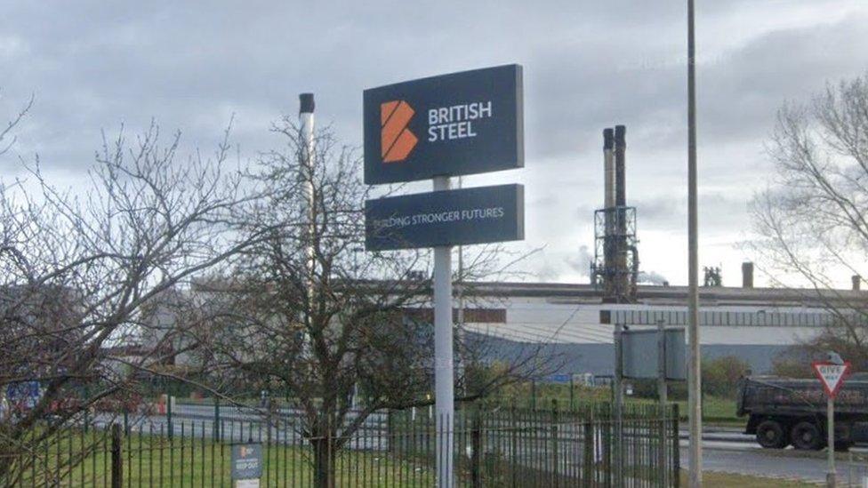 Entrance to British Steel plant