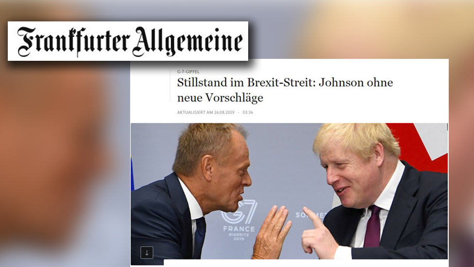 Screengrab from German newspaper website Frankfurter Allgemeine