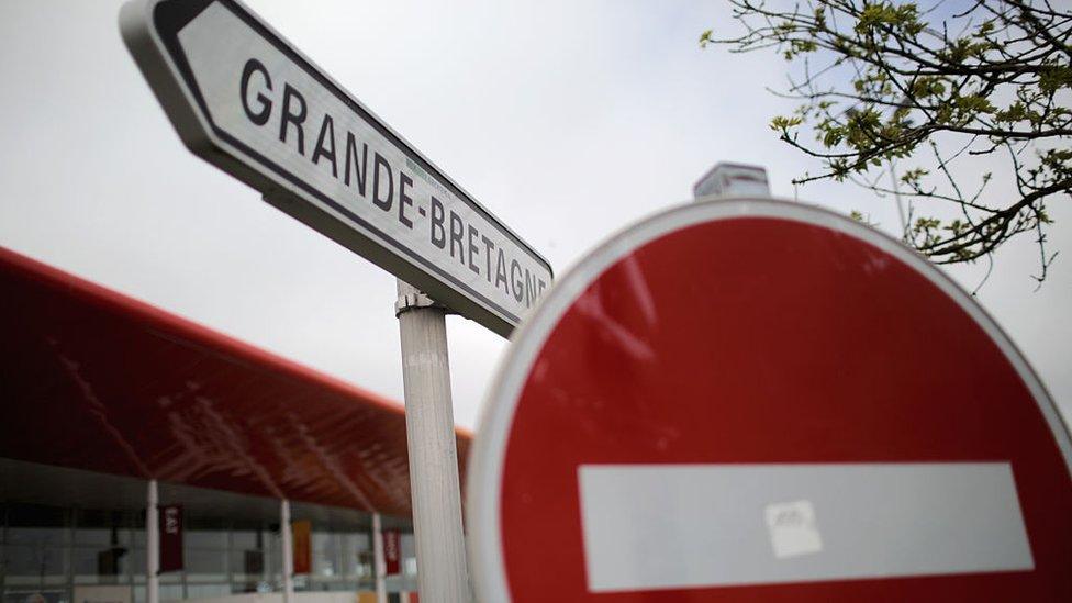 Sign at Calais