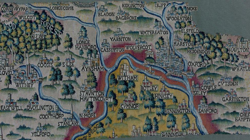 Oxford map tapestry