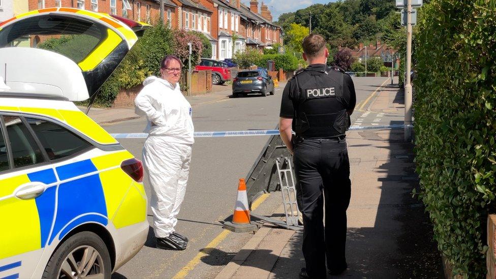 Sarah Bradley of Thames Valley Police at a crime scene