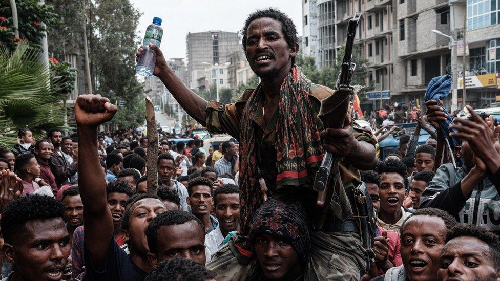 Tigrayan rebels in Mekelle