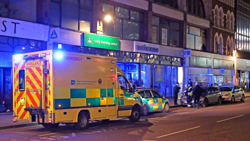 Paramedics and police were called to the scene in High Street