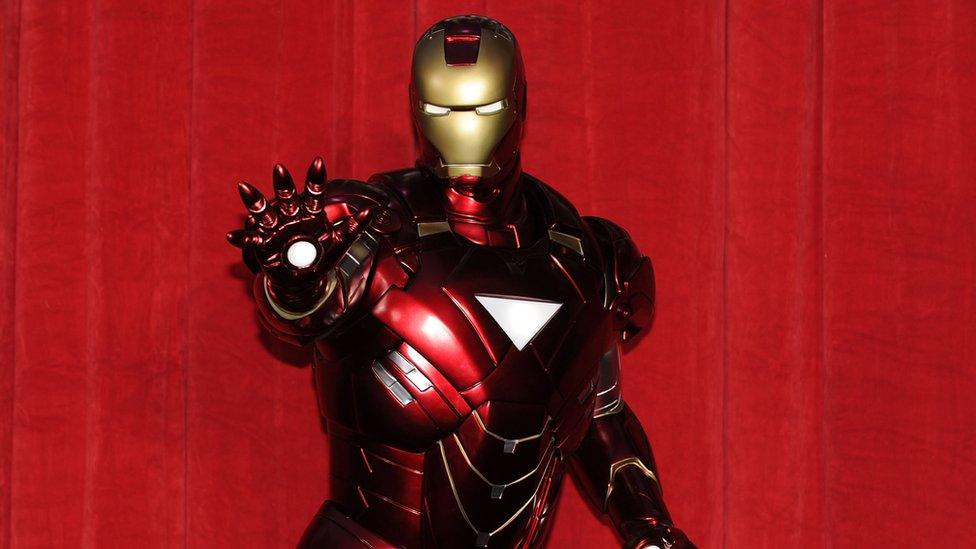 A statue of Iron Man at Paramount Pictures and Marvel Entertainment's Iron Man 2 premiere