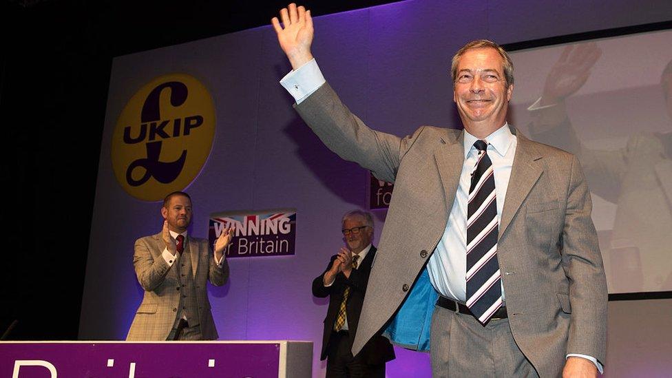 Nigel Farage makes his farewell leader's speech to the UKIP conference