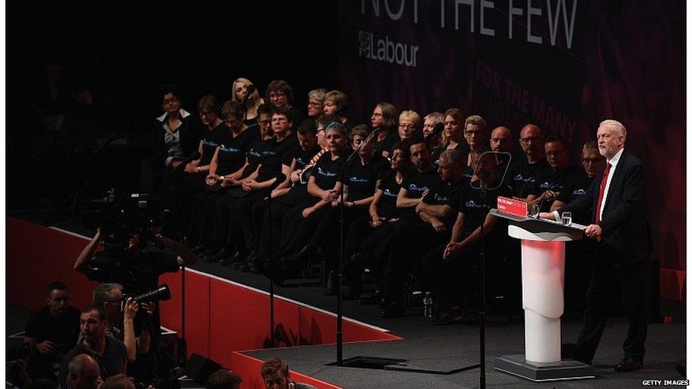 Jeremy Corbyn speaking in Brighton