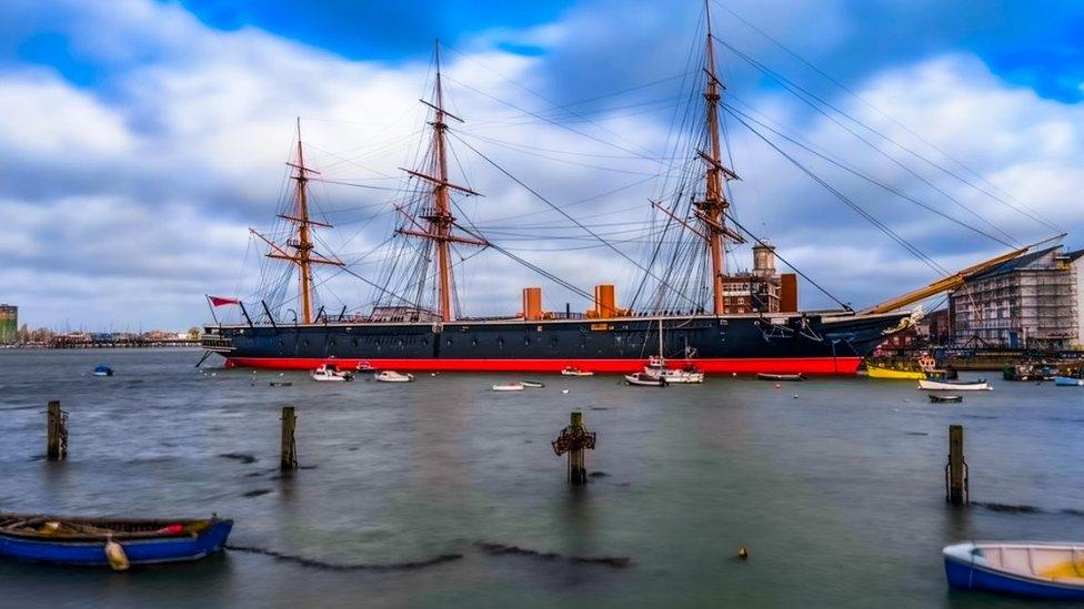 HMS Warrior docked in Portsea in Portsmouth, taken by Weather Watcher Lewis Jefferies