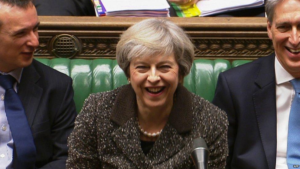 Theresa May in the House of Commons