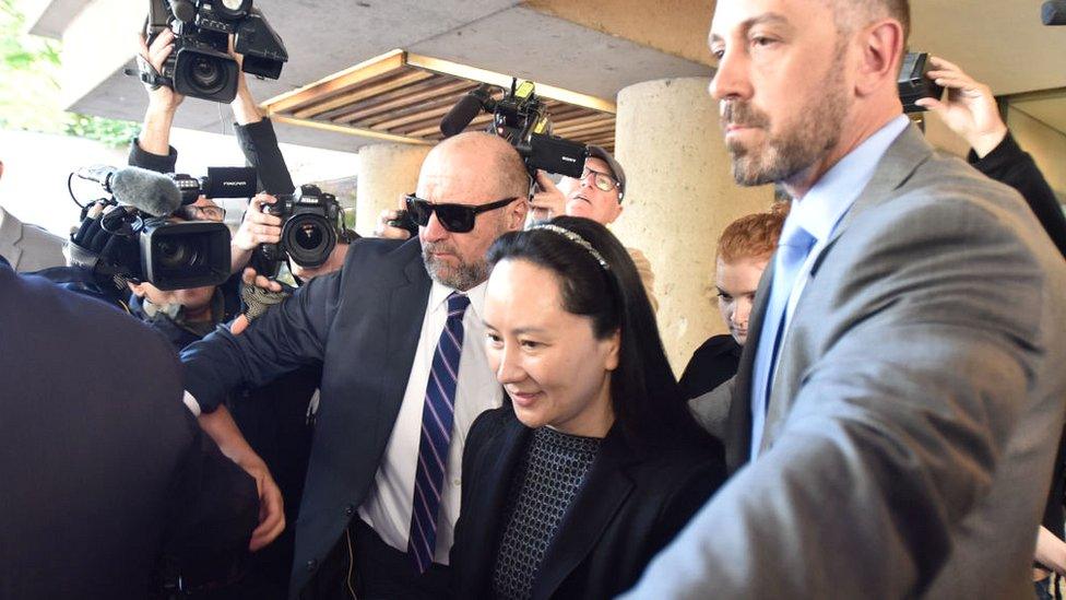 Huawei Chief Financial Officer, Meng Wanzhou, leaves British Columbia Supreme Court in Vancouver, on May 8, 2019