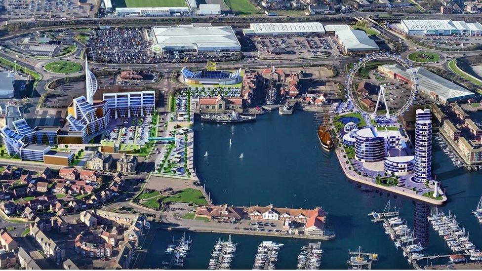 Artist impression of Hartlepool waterfront