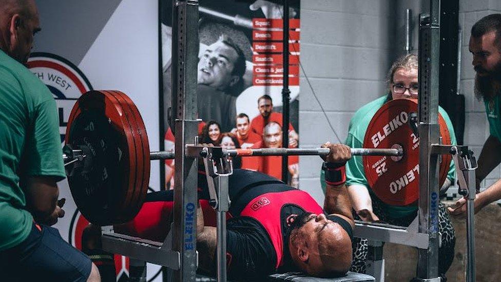 Ram Patten in training in the gym