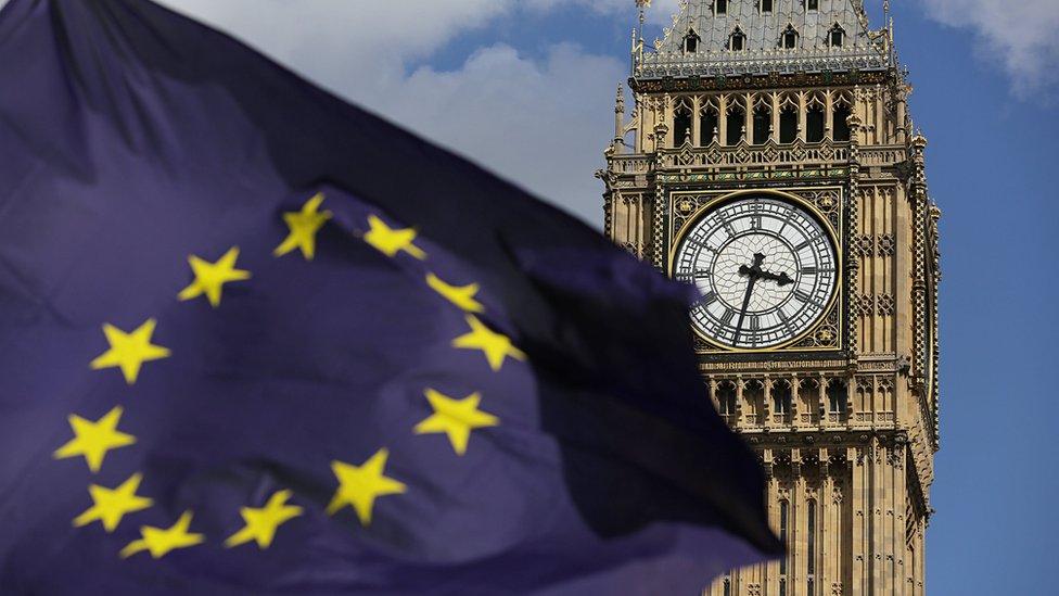 EU flag at Westminster