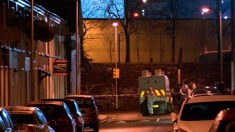 Scene of shooting at Forest Street in west Belfast