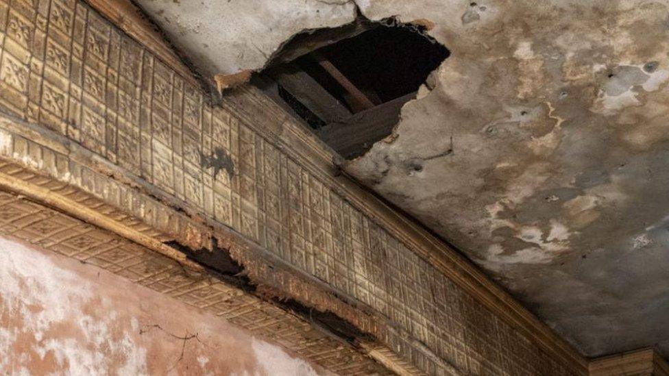 Water damage to the roof of the Curzon cinema