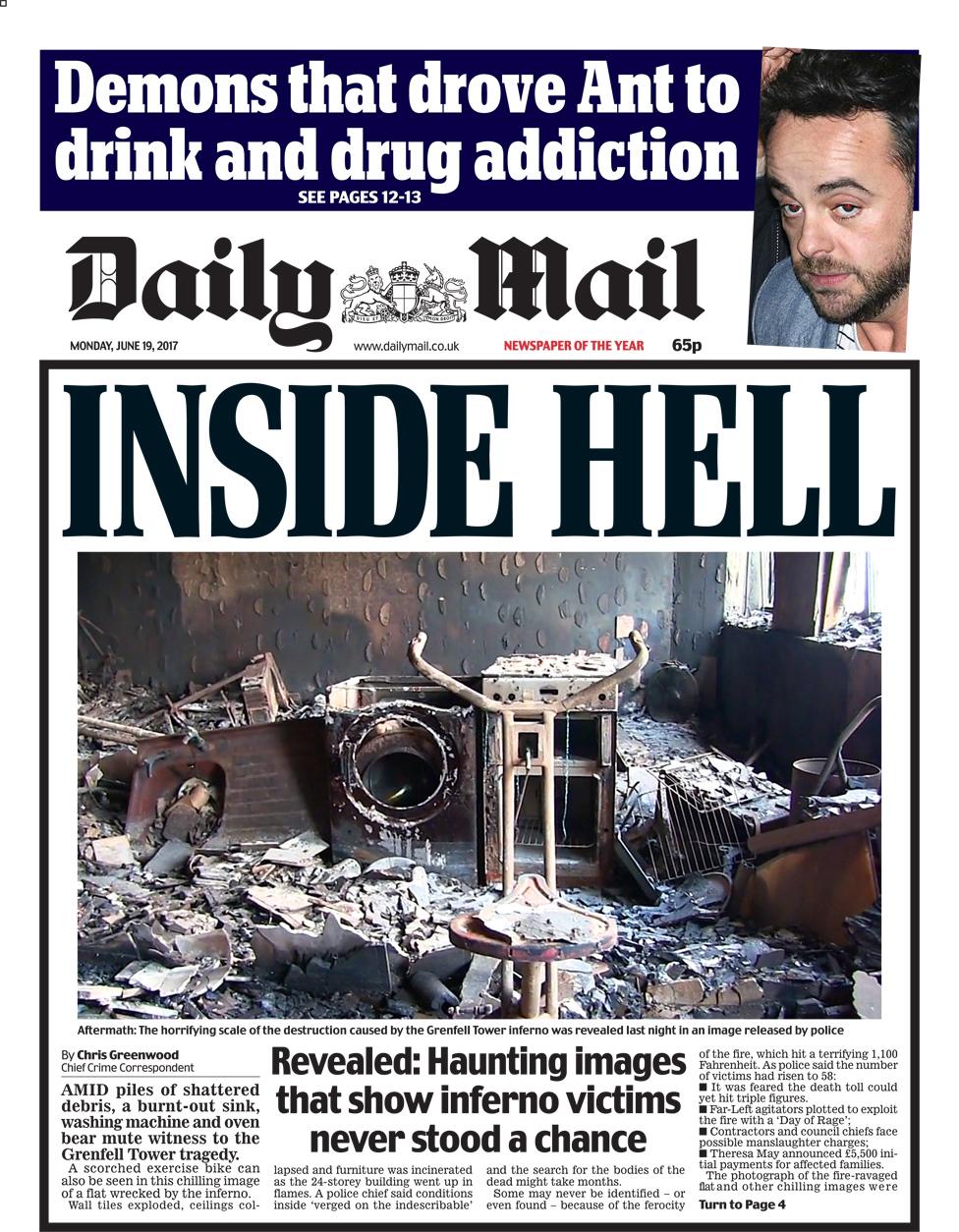 Daily Mail front page