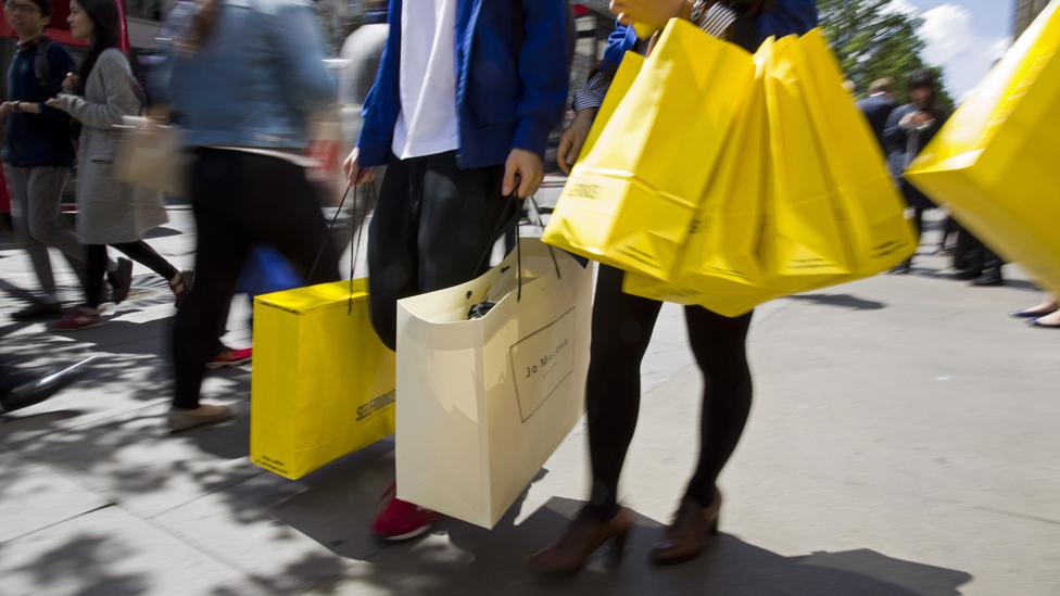 Shoppers in central London