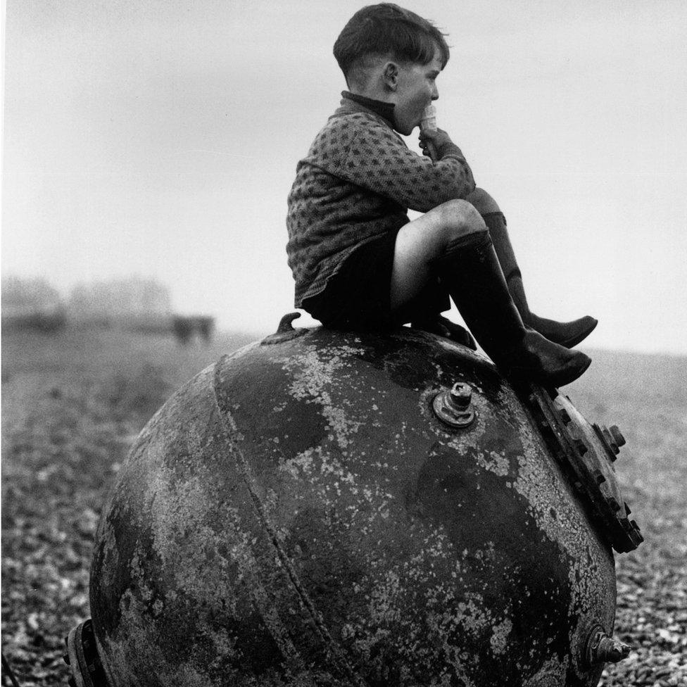 boy on a mine