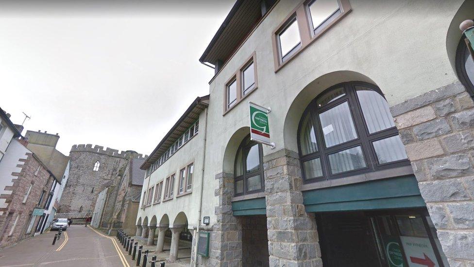 Gwynedd council headquarters in Caernarfon