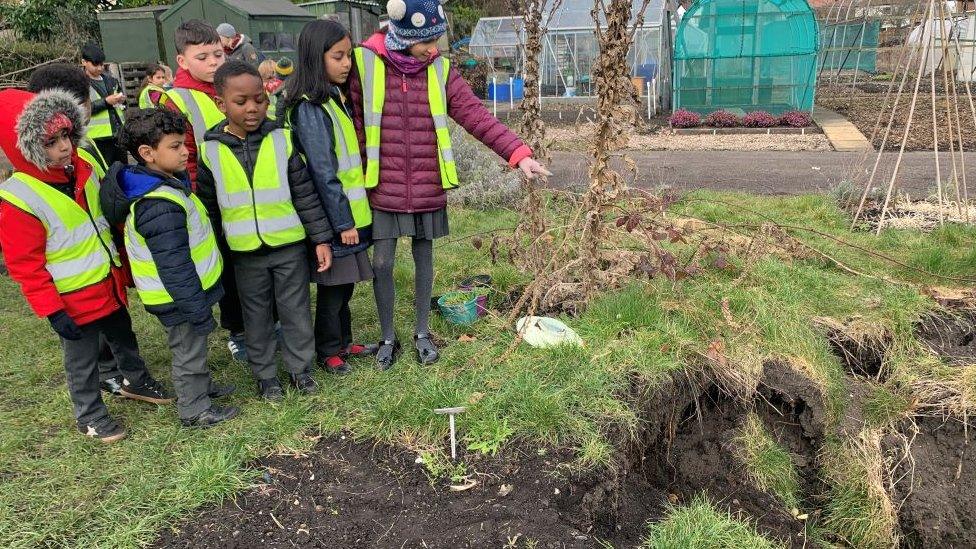 Pupils at the site