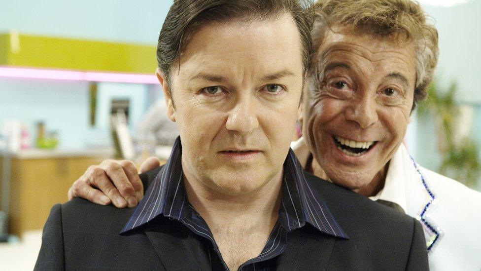 Lionel Blair and Ricky Gervais for Extras