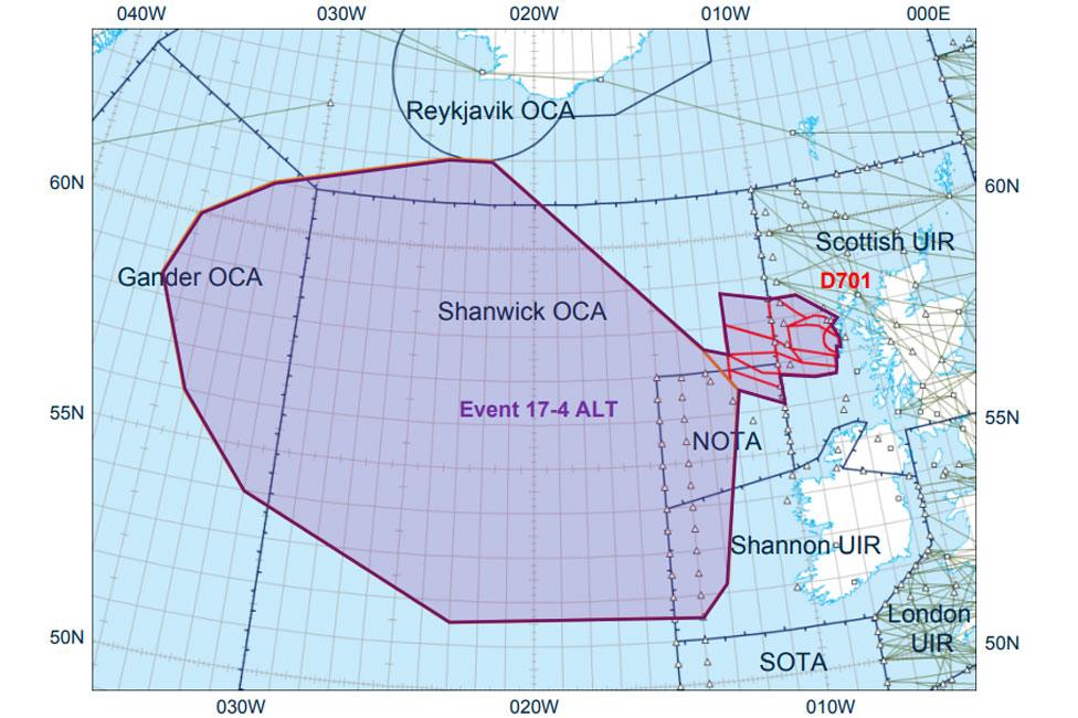 Planned restricted airspace during Formidable Shield next month