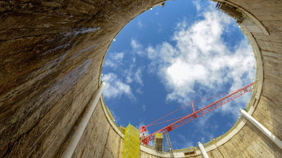 View from mine shaft