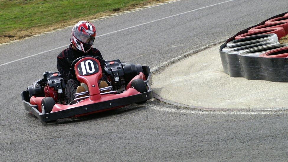 Go karting stock image