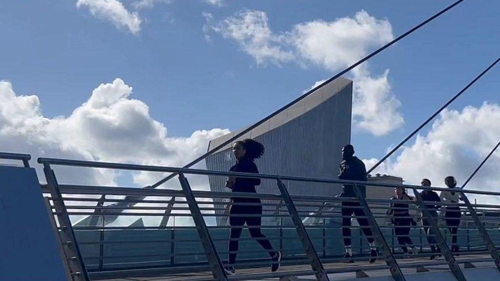 Running club at Salford Quays