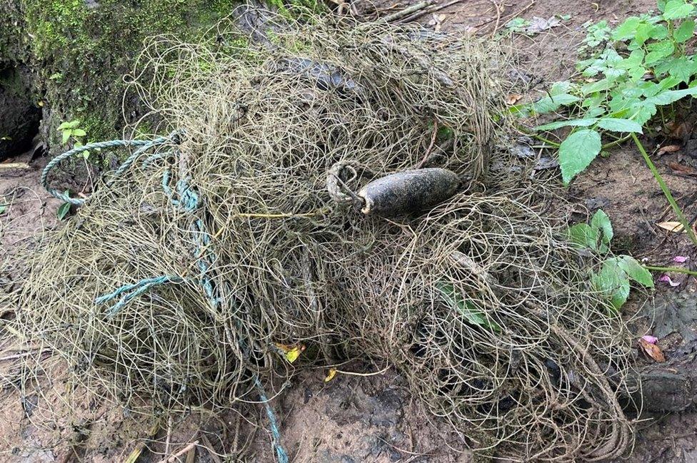 A bundle of gill net