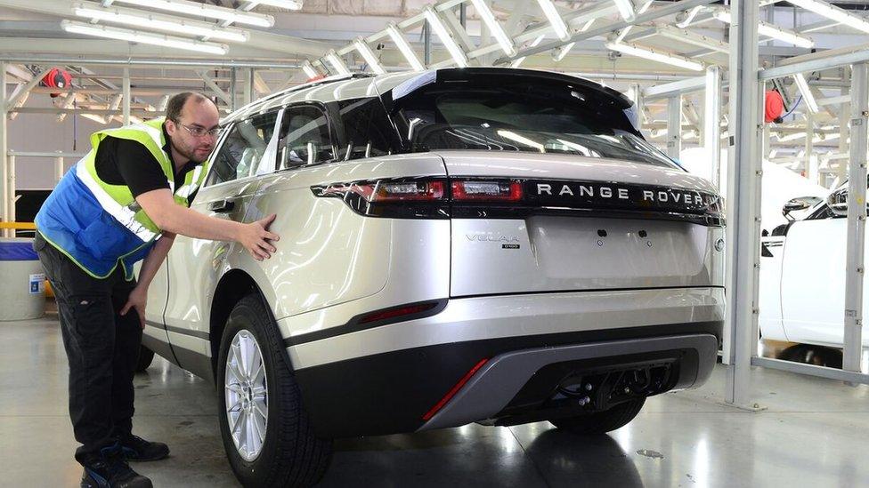 New Velar model being inspected