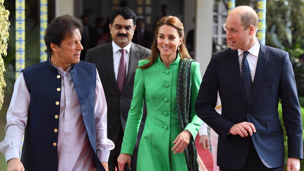 Imran Khan with the royal couple