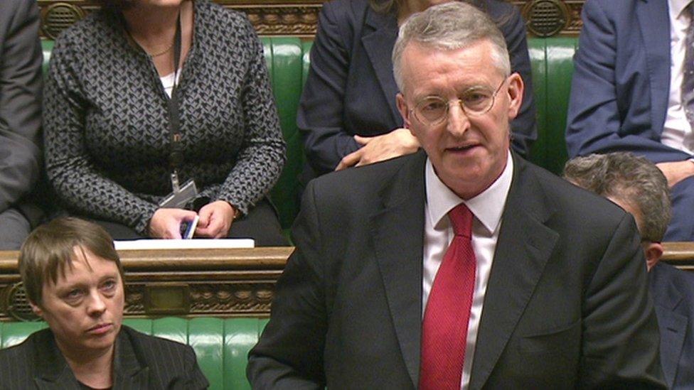 Shadow foreign secretary Hilary Benn