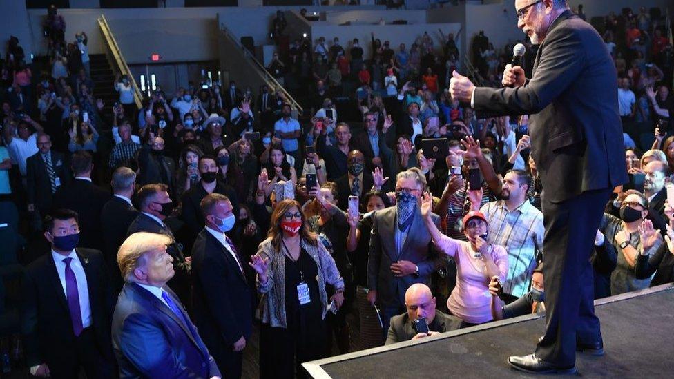 Donald Trump at Las Vegas church