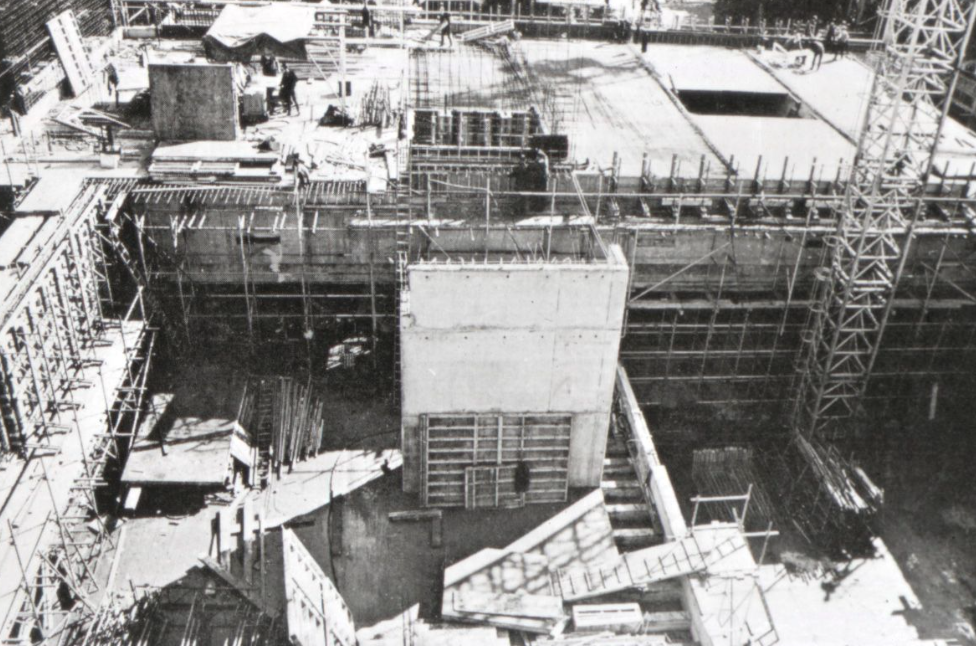 East wing under construction